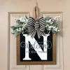 Decoración Personalizada para Puerta Principal Transfronteriza de 26 Letras, Cartel para Puerta, Arreglo de Accesorios, Artesanías de Madera, Adornos Colgantes