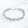 Pulsera Japonesa y Coreana de Plata Esterlina S925 de Alta Versión con Diamantes Completos para Mujer, Lujo Ligero Nicho Simple Huevo de Paloma Circonita Pulsera al Mayoreo