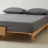 Juego de Sábanas Ajustables de Algodón Puro de Fibra Larga, Funda de Colcha Cepillada, Sábanas para Cama Tatami, Nuevo Juego de Tres Piezas 2025