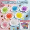 Cuentas coloridas de alta transparencia color gel azul transparente kit de material DIY hecho a mano 2.6 mm fusión blanco y negro paquete de recarga