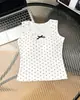 Nuevo Camisole de Verano Estilo Dulce con Ribete de Encaje y Lazo para Mujer, Top Corto Elástico Ajustado de Lunares de Verano