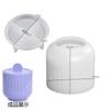 Pote de Armazenamento Listrado Molde de Silicone DIY Gesso Resina Cimento Pote de Armazenamento com Tampa Copo para Vela de Aromaterapia Atacado