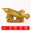 Atacado de fábrica ornamentos de peixe dragão dourado em latão peixe anual ornamentos de peixe sala de estar varanda armário de vinho decorações para casa