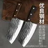 Cuchillo Yangjiang Cuchillo de Cocina para Rebanar Filoso Patrón Martillado Forjado a Mano Cuchillo para Carne Fabricante Suministro Listo