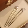 Pasador de Perlas Simple Transfronterizo Europeo y Americano para Mujer, Pasador Francés para Moño, Pasador de Gama Alta para la Parte Posterior de la Cabeza