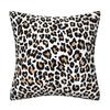 Funda de Almohada Corta de Felpa con Textura de Estampado de Leopardo Abstracto Funda de Almohada Decorativa para el Hogar Funda de Cojín para Sofá de Sala de Estar