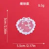 Parche de Bordado de Malla Cuadrado Corazón Bolsillo Encaje Estilo Francés Parche de Flor de Bordado Hecho a Mano DIY