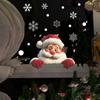Navidad Caricatura Papá Noel Copo de Nieve Vidrio Ventana Decoración del Hogar Pegatina de Pared Pegatina Wholesale Autoadhesivo