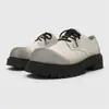 Zapatos Derby Retro de Trabajo Suela Gruesa Aumentadores de Altura para Hombre 2025 Nuevos Casual Británico Zapatos Grandes de Cuero de Corte Bajo Color Pulido
