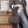 2025 Nuevo Bolso de Hombro de Piel de Vaca de Primera Capa Natural Caída Gran Capacidad Moderno Sencillo Bolso Tote para Viajes Diarios Bolso de Axila