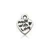 Amazon Mezcla 20 Colgante de Amor Etiqueta de Corazón Retro Accesorios de Aleación Collar Pulsera Colgante de Joyería con Forma de Corazón
