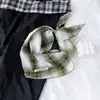 Bufanda Triángulo Estilo Ins Coreano y Japonés con Cinturón Superpuesto, Bufanda de Seda, Pañuelo para la Cabeza de Mujer, Bufanda Triángulo de Sarga, Bufanda para el Cuello para Combinar con Ropa