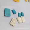 6 ~ 35 mm en stock turquesa sintética rectangular superficie de anillo plano parche de joyería suministro directo de fábrica superficie de anillo plano rectangular
