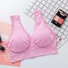 Encaje de comercio exterior talla grande chaleco doble capa sin costuras sin aros sujetador deportivo yoga mujeres sujetador para dormir