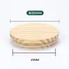 Taza para Velas Fabricada en Fábrica con Tapa de Madera de Pino y Bambú, Tapa con Sello de Anillo de Silicona, Recipiente de Cera Hecho a Mano, Tapa de Taza para Portavelas