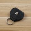 Guitarra eléctrica de madera bolsa de cuero para púas llavero colgante caja para púas de ukelele clip para púas funda metralla accesorios
