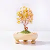 Adornos de Árbol de Cristal Natural Transfronterizos Cubierta de Vidrio Árbol del Dinero Escritorio del Hogar Cristal de la Fortuna Regalo de Boda Decoración