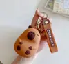 Linda Cartera de Silicona de Capibara, Bolsa de Dibujos Animados para Niños, Bolsa de Almacenamiento Portátil, Tarjetero, Bolsa para Auriculares, Colgante Pequeño