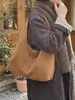 Bolsa Tote de Gran Capacidad Estilo Coreano Estilo Maillard Bolso de Hombro Retro Bolso Elegante para Dama Viaje Bolso de Axila