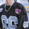 Camiseta de Manga Corta Holgada Estilo Americano para Hombre, Camiseta Deportiva Versátil de Verano, Top de Moda