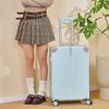 Mala de viagem com armação de alumínio de grande capacidade, 20 polegadas, estojo de carrinho multifuncional com porta-copos, caixa de senha de alto valor de cor para estudantes do sexo feminino
