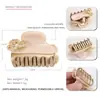Garras de Cabelo Estilo Francês Alexander, Flor de Trevo com Três Folhas Totalmente Cravejada, Presilha Média Wangdom, Grampo de Cabelo de Acetato