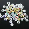 Peças Planas Coloridas em Formato de Roda com Diamantes Eletrodepositados em Vários Tamanhos Acessórios para Joias DIY Contas Espaçadoras Feitas de Material de Ferro Atacado do Fabricante