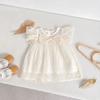 Pequena Princesa Hattie 0-2 Anos de Idade Coreia do Sul Roupas Infantis Verão Novo Bebê Bebê Tesouro Cor Sólida Laço Saco Peido Roupas vestido