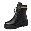 Botas de Terciopelo para Mujer Tacón Medio 2024 Otoño e Invierno Zapatos Nuevos Zapatos de Algodón para Mujer Tacón Grueso Suela Gruesa Estilo Británico Moda Botines