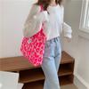 18304 Estilo Chic Estilo Coreano Bolso de Lona de Gran Capacidad Bolso de Hombro Simple para Estudiante Color de Contraste Estampado de Cuadros Estampado de Leopardo Bolso de Mujer