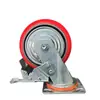 Ruedas Giratorias con Núcleo de Plástico PU Poliuretano Ruedas Giratorias con Freno 4/5/6/ 8pulgadas para Carros Industriales y Estanterías