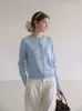 Cardigan de Punto de Cuello Redondo de Botones Sencillos, Estilo Coreano Holgado Adelgazante, Nuevo para Primavera y Otoño 2026, Abrigo Suéter Versátil para Mujer
