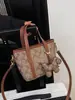 Bolsa de Lujo Ligero de Nicho Nueva Otoño 2025 para Mujer Bolso Cubo de Mano Retro Bolso de Hombro Cruzado de Moda Tendencia