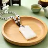 Collar con Colgante de Nube Auspiciosa, Paz y Seguridad, Imitación de Jade Hetian de Xinjiang, Joyería para Hombres y Mujeres, Regalo de Promoción para Transmisión en Vivo