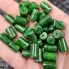 Jade Jade Verde Seco Passepartout Jade Perlas Dispersas Esmeralda Dragón de Hierro Vida Tubo Recto Columna Recta Perlas de Barril Accesorios de Joyería Perlas