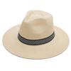 Chapéu de Palha com Aba Larga para Sol Chapéu de Sol Masculino Chapéu de Pescador de Praia ao Ar Livre Chapéu Masculino da Moda Chapéu Respirável Atacado Aba Larga