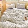 Conjunto de Roupa de Cama Fresco de Algodão Lavado de Quatro Peças Classe A Desenho Animado Princesa Dormindo Nu Lençóis de Cama Capa de Colcha Conjunto de Três Peças para Dormitório