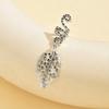 Accesorios navideños anillo decorativo para el cabello peluca accesorios para el cabello aleación hojas navideñas colgante de rosa trenza sucia africana colgante