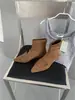 Elegantes botines de tacón de cuña con punta fina, moda otoño e invierno 2026, gamuza, retro, versátiles, ajustados, botines para mujer