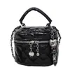 Bolso Cruzado Acolchado con Cadena Nuevo para 2025, Bolso de Mano Tipo Cubo, Bolso Pequeño Elegante de Moda para Mujer