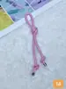 Colgante de Bolsa de Cuero Colorido Moda Creativa Versátil DIY Cuerda de Cuero Nudo Doble Colgante Colgante para Llavero de Teléfono Móvil