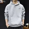 Outono e Inverno 2025 Novo Moletom com Capuz Americano Pesado Simples Masculino Tendência Casual Solto Tamanho Grande Roupas Elegantes