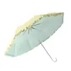 Guarda-chuva Dobrável Pequeno com Gancho Dourado, Abertura Manual, 8 Varetas, 70% OFF, para Mulheres, Proteção UV, Uso Duplo Sol e Chuva, Em Estoque
