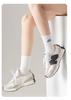 Calcetines de montaña de nieve, calcetines de longitud media, medias bordadas para hombre y mujer, calcetines deportivos casuales de moda japonesa para hombre.