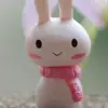 Cachecol Boneca Coelho Casal Estatueta Coelho Pequeno Coelho Branco Paisagem em Miniatura Estatueta Estatueta de Suculenta