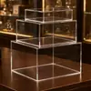 Caja de Exhibición Cubo Acrílico Alta Transparencia Caja de Almacenamiento Plexiglás Transparente Personalizada Cubierta Protectora contra el Polvo Caja de Exhibición para Figuras de Modelo