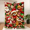 Manta de urso com estampa de desenho animado, feita sob medida, design impresso temático de anime DIY, adequada como manta de sofá para outono e inverno, e como manta de sofá