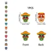 Decorações de papelão dupla face para o Dia dos Mortos, confetes com tema de caveira para festas e ocasiões festivas, enfeites para pendurar com design de bandeira acolchoada