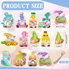24 Decoraciones de Madera de Primavera Pascua Gnomo Enano Colorido Colgante Pascua Hueco de Madera Colgante