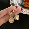 Pendientes 2022 Nueva Moda Piedra Ojo de Gato Pendientes adelgazantes que reducen la edad con pendientes de temperamento de moda súper brillantes